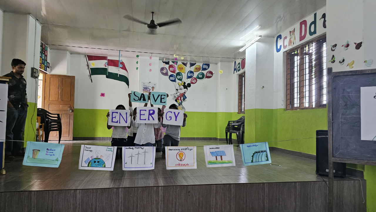 Paintings in connection with Energy Conservation - Students of NSS Govt School